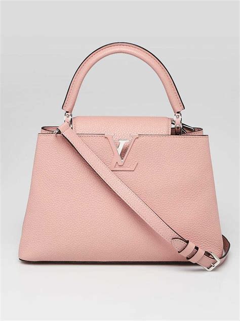 LOUIS VUITTON Taurillon Capucines PM Magnolia